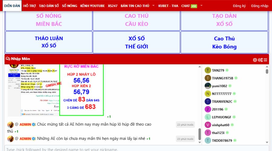 Diễn đàn xổ số thần tài là nơi giao lưu của người chơi và các cao thủ số học